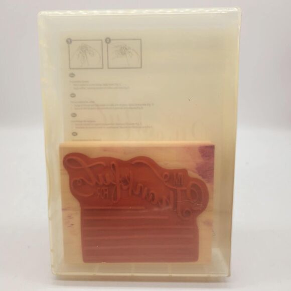 Stampin Up I'm Thankful For Large Mounted Wood Stamp Journaling Gratitude - Picture 3 of 6